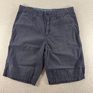 Columbia Chino Shorts‎ Mens 30X10 Charcoal Gray Cotton Dark Wash Casual Comfort